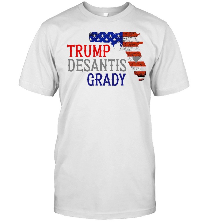Gun American flag Trump Desantis Grady shirt