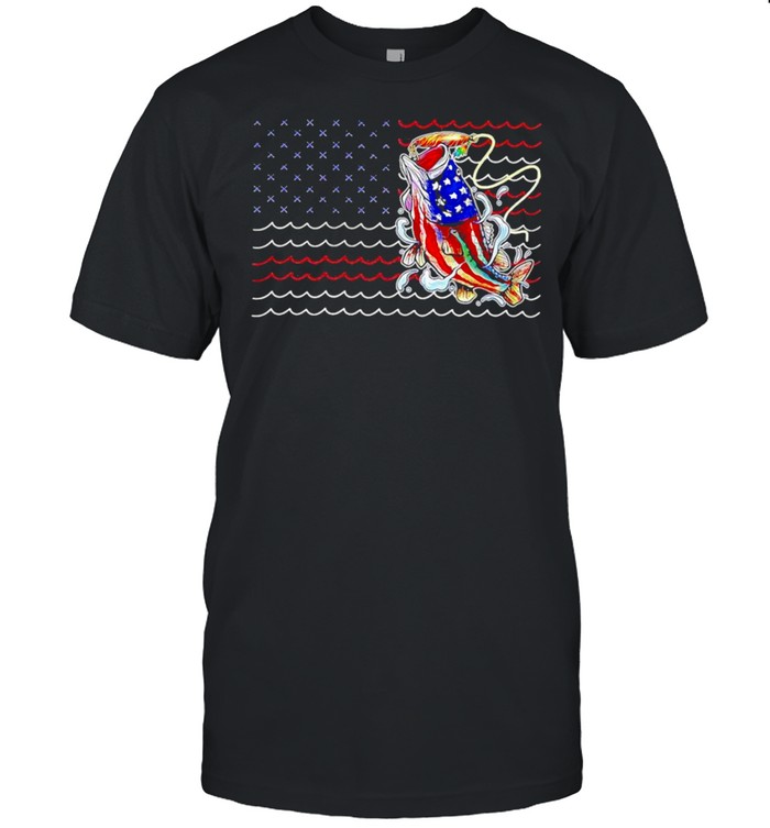 Fishing 4th of july collection american flag shirt Classic Men's T-shirt