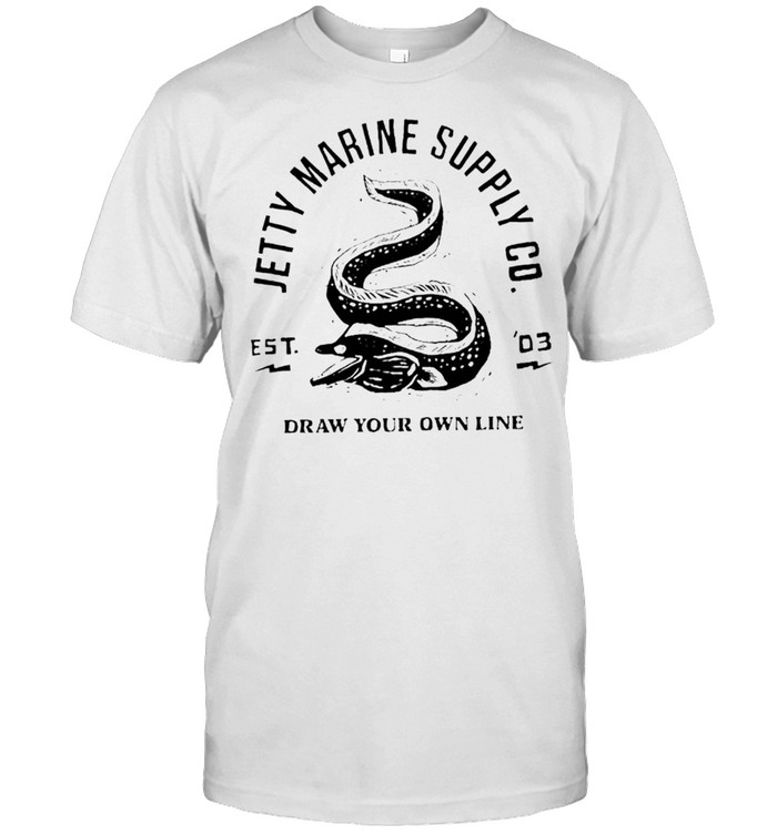 Jetty Marine supply CO. draw your own line shirt