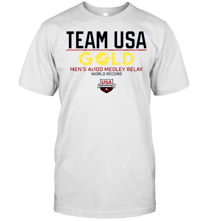 Team USA Gold Men’s 4×100 Medley Relay World Record USA Swimming shirt