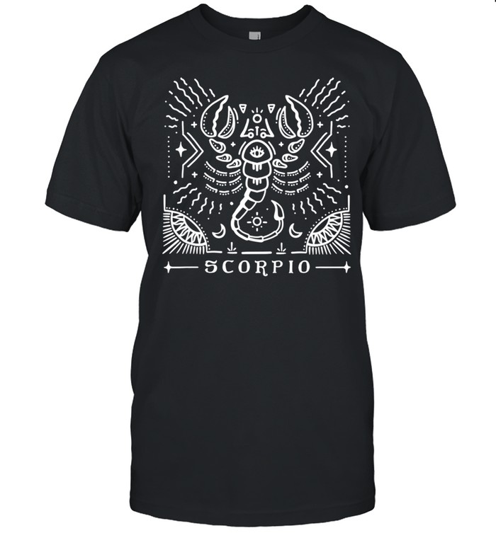 Scorpio Zodiac Sign Drawn Artwork Scorpio Birthday Month shirt Classic Men's T-shirt