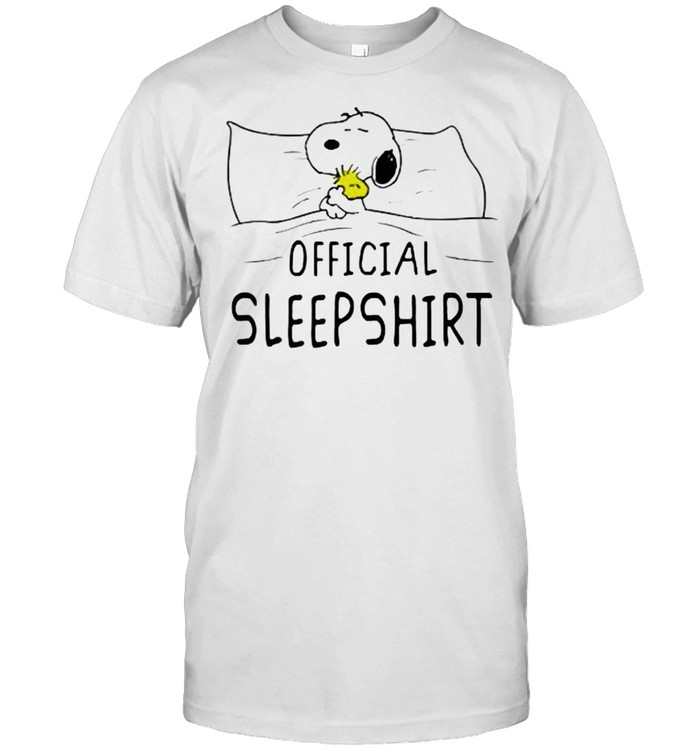 Official sleep snoopy holding woodstock shirt