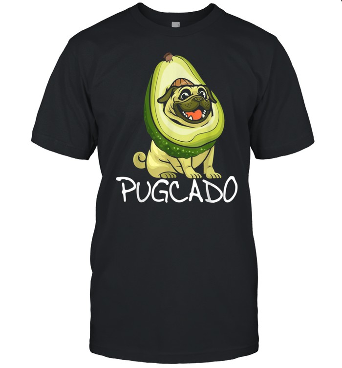 Pugcado Cute Halloween Pug Dog Avocado Vegan Vegetarians shirt Classic Men's T-shirt