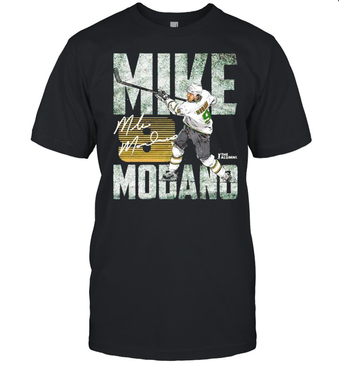 Dallas Stars Mike Modano #9 hit the ball shirt