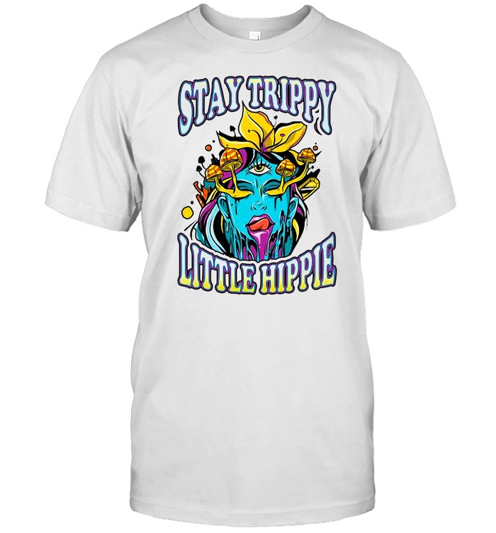 Stay Trippy Little Hippie Mushrooms Melting Face Third Eye T-shirt