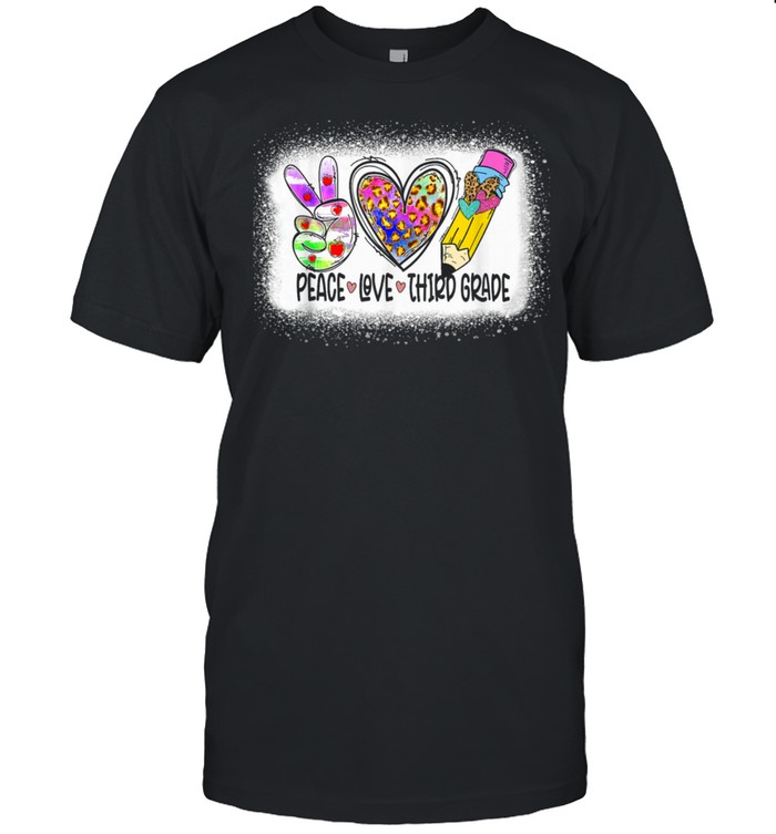 Peace Love 3rd TieDye StudentTeacher Apple Pencil shirt