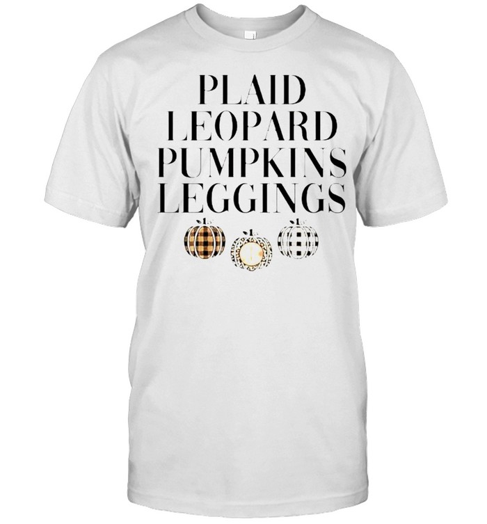 Plaid leopard pumpkins leggings shirt