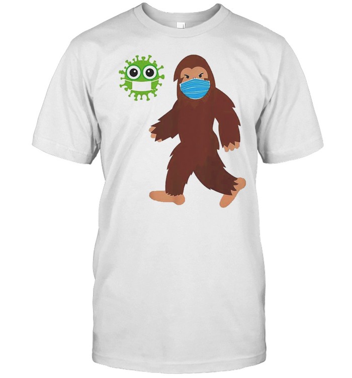 bigfoot face mask corona shirt