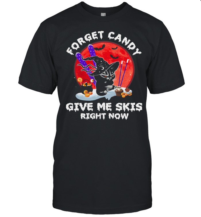 Black Cat Witch Forget Candy Give Me Skis Right Now shirt Classic Men's T-shirt