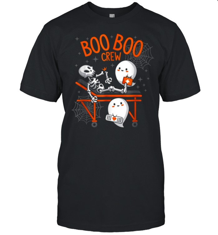 boo Boo Crew Ghost Doctor Paramedic EMT Halloween Costume shirt