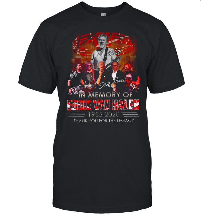 Signature In memory Of Eddie Van Halen 1955-2020 Thank You For The Legacy T-shirt