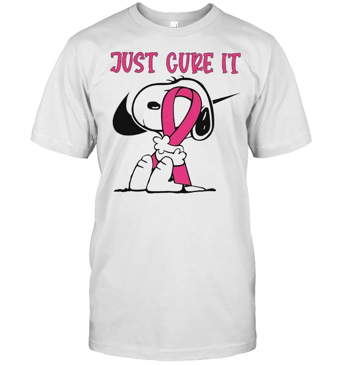 Snoopy hug Breast Cancer Just Cure It Nike Pink shirt