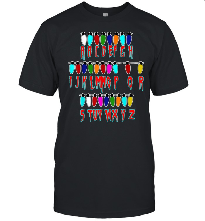 Alphabet outfit halloween lights decor halloween shirt