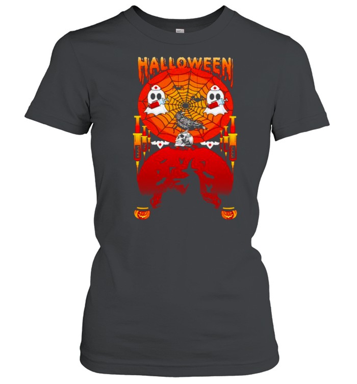 Halloween ghost witch vaccine shirt Classic Women's T-shirt