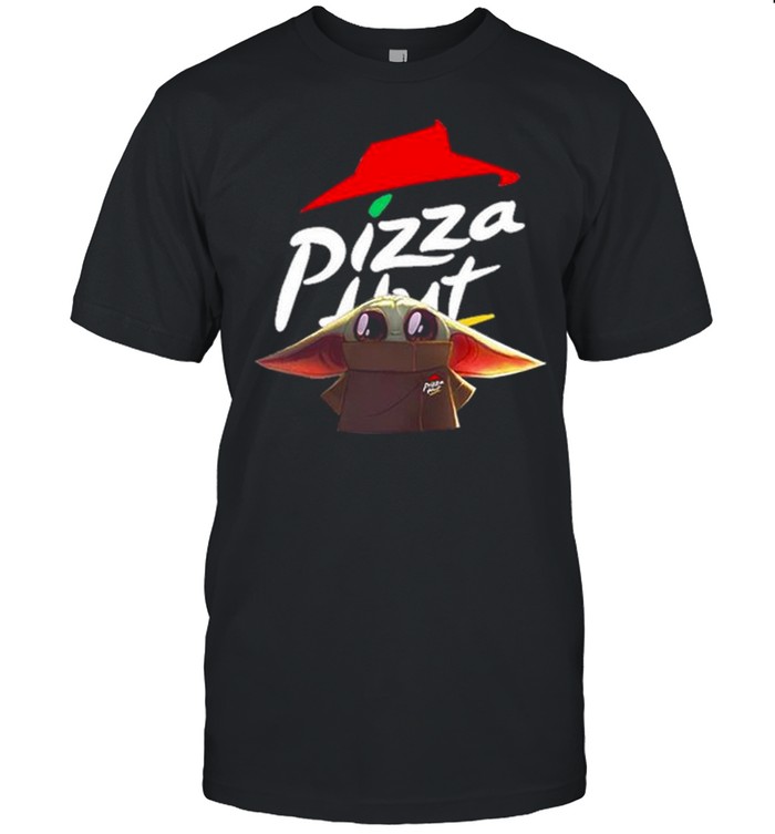 Baby Yoda Pizza Hut logo shirt