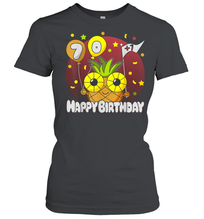 Happy Birthday 71 Hawaiian Pineapple shirt Classic Women's T-shirt