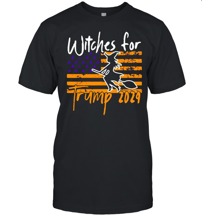 American Flag Witches For Trump 2024 Halloween T-shirt