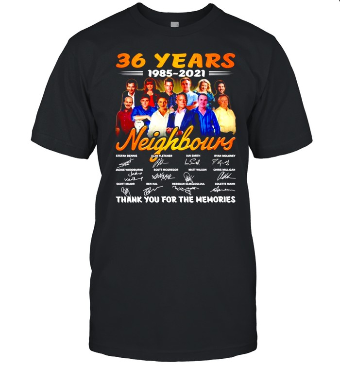 36 years 1985-2021 Neighbours signatures shirt