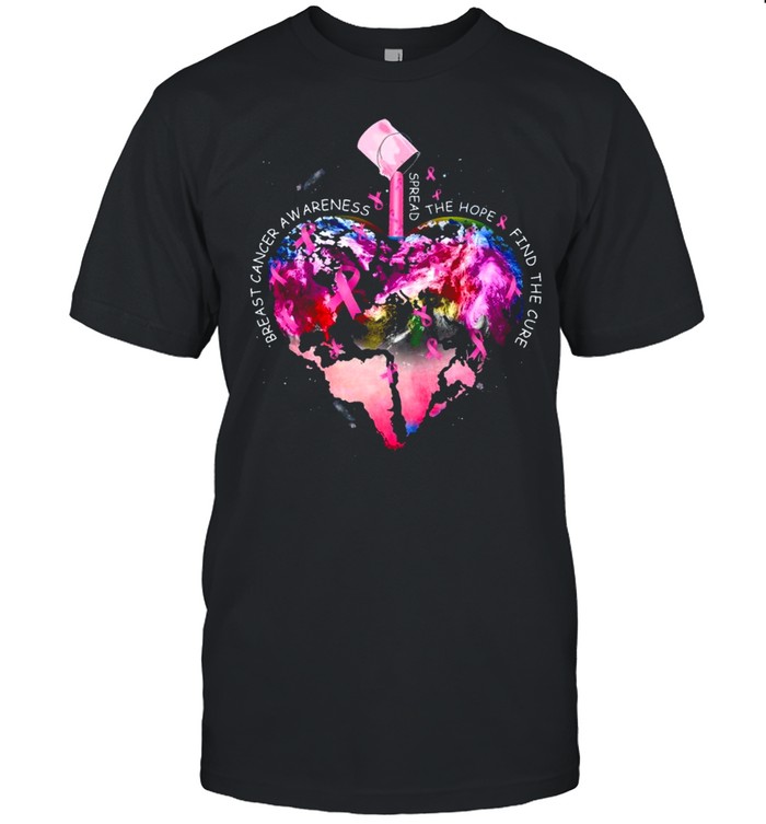 Breast cancer awareness spread the hope find the cure shirt