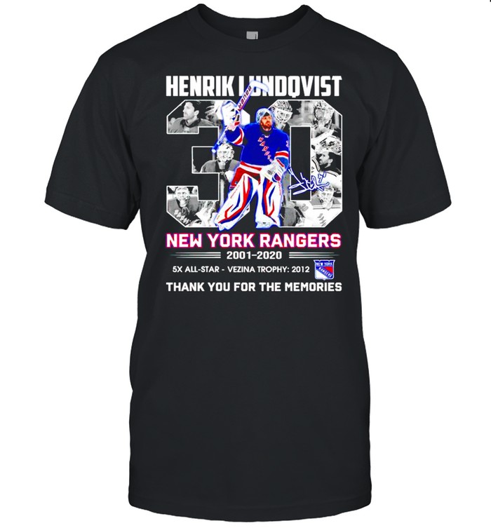 Henrik Lundqvist #30 New York Rangers thank you for the memories shirt