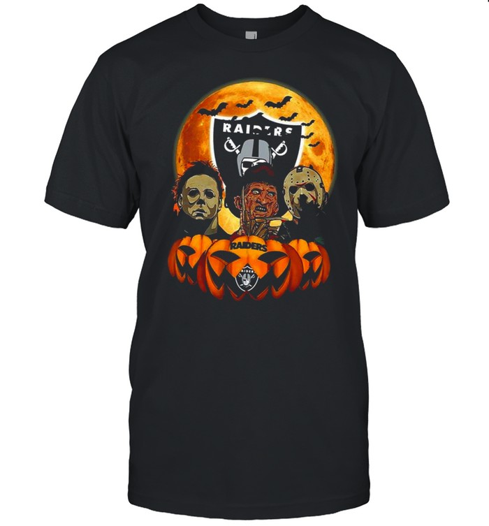 Michael Myers Freddy Krueger Jason Voorhees Oakland Raiders Halloween shirt