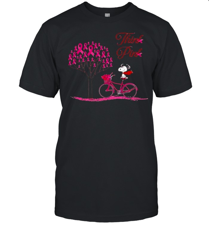 Snoopy think pink shirt