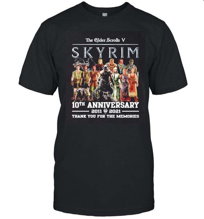 The Elder Scrolls V Skyrim 10th anniversary 2011-2021 shirt