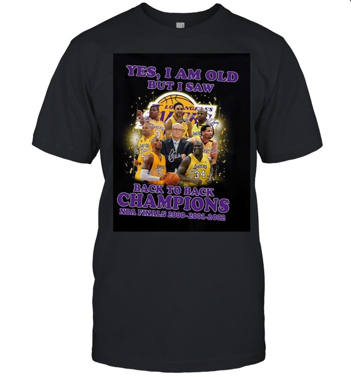 Yes i am old but i saw back to back champions nba finals 2000 2001 2002 shirt