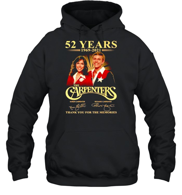 52 years 1969-2021 The Carpenters signatures shirt Unisex Hoodie