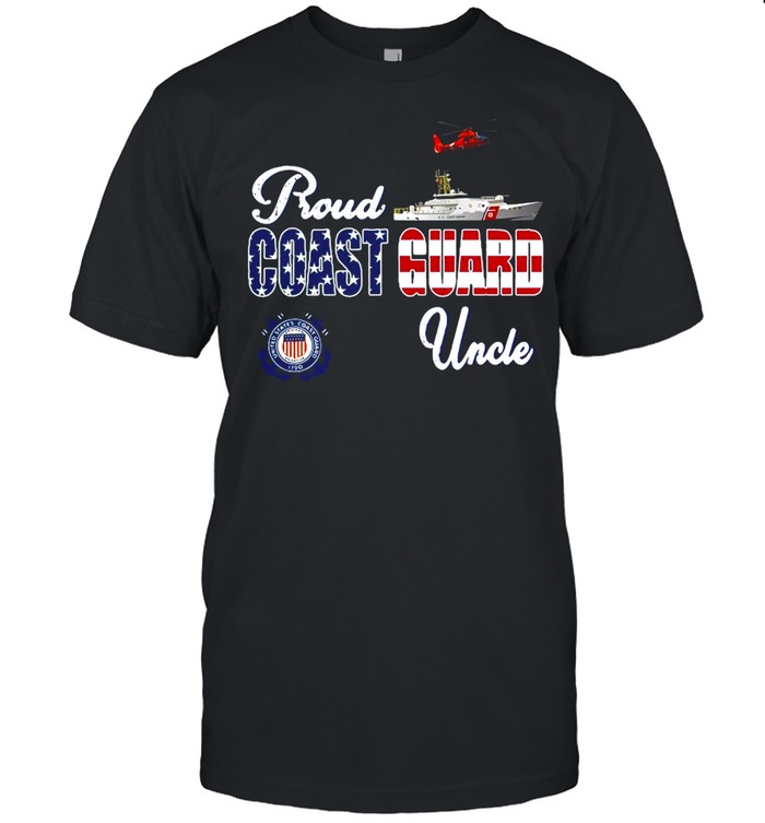 American Flag Military Family Proud Us Coast Guard Uncle T-shirt