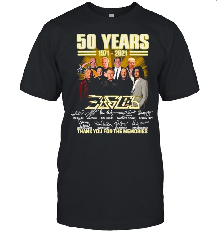 Eagles 50 years 1971 2021 thank you for the memories signatures shirt