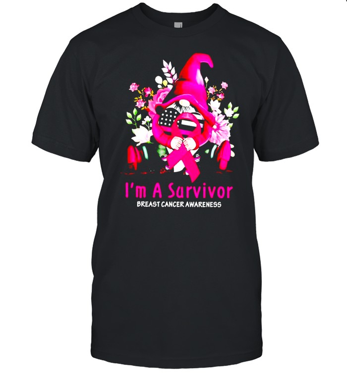 Gnome I’m a survivor Breast Cancer awareness shirt