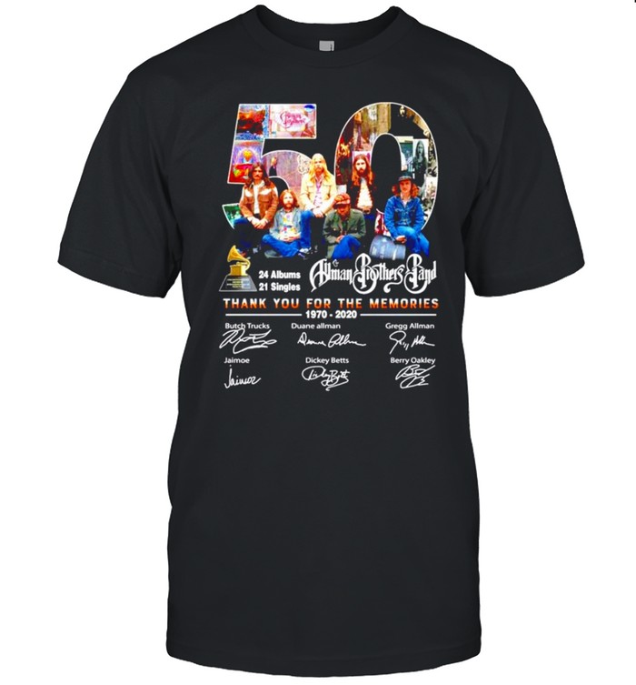 Human Brothers Band 1970-2020 signatures shirt