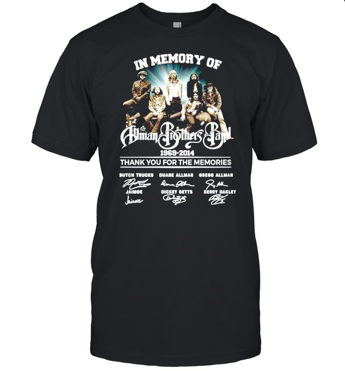 In memory of Human Brothers Band 1969-2014 signatures shirt