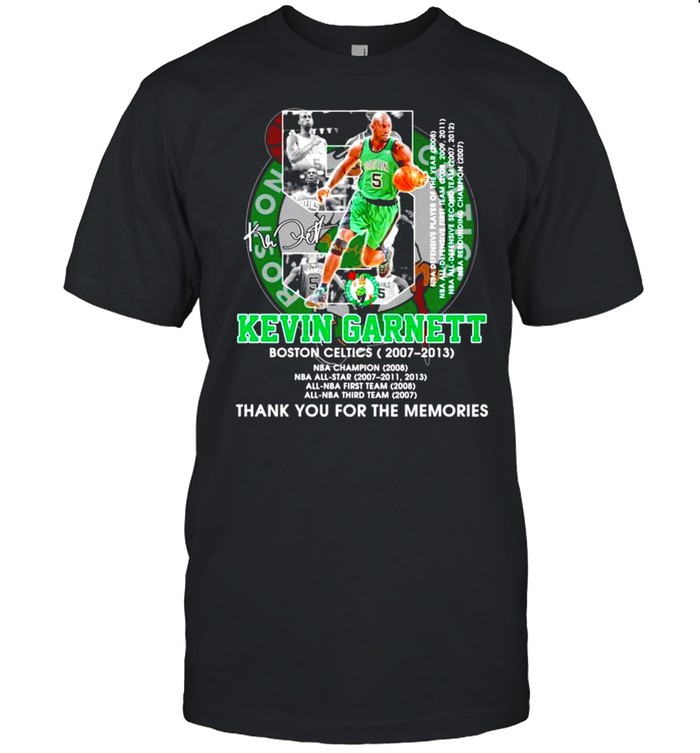 Kevin Garnett Boston Celtics 2007-2021 signature t-shirt