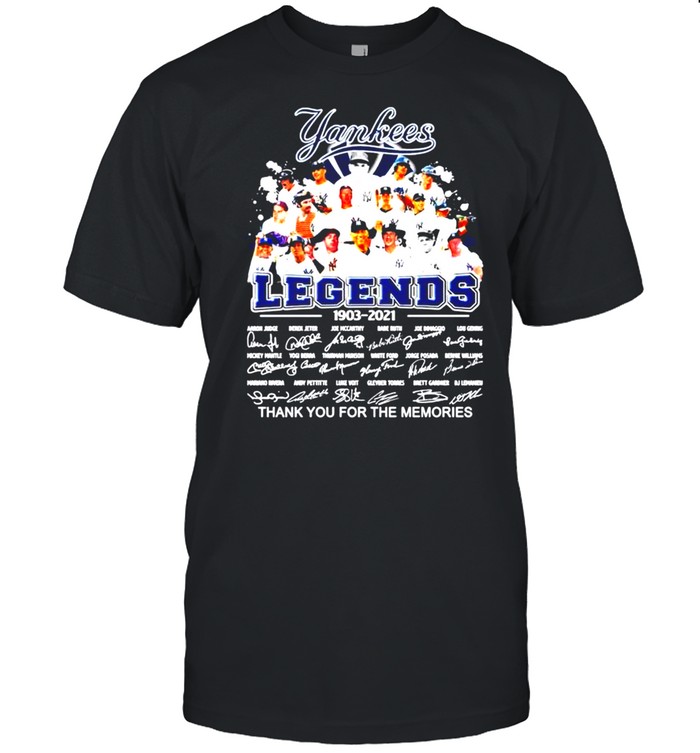 New York Yankees Legends 1903-2021 signatures shirt