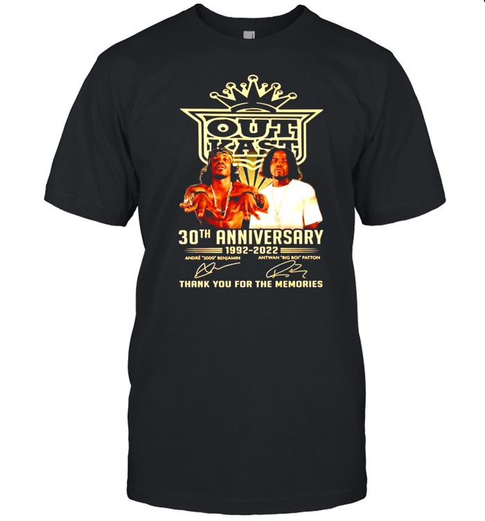 Outkast 30th anniversary 1992-2022 signatures shirt