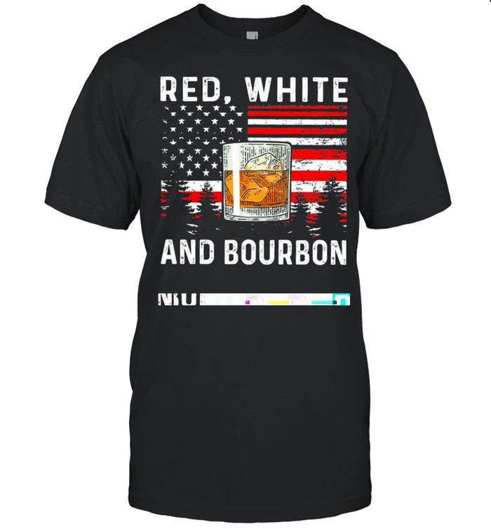 Red white and Bourdon American flag shirt