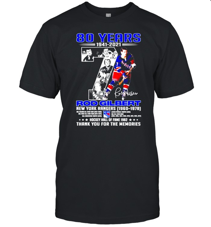 Rhod Gilbert New York Rangers signature shirt