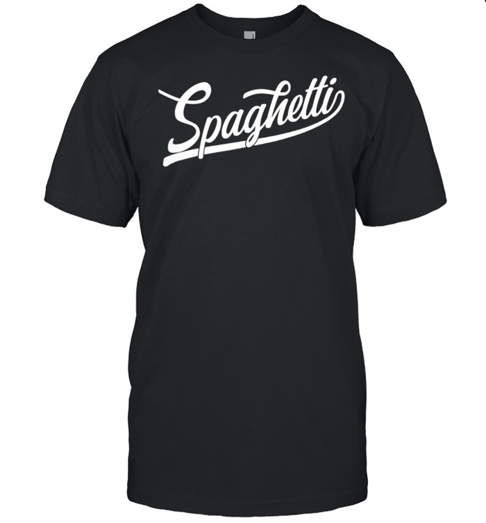 Spaghetti, baseball style italian pasta shirt