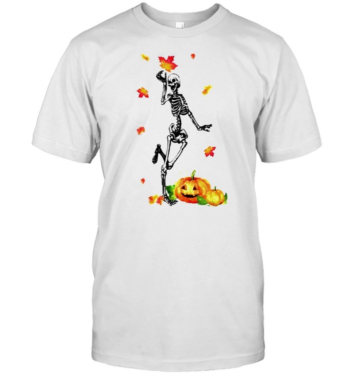 Dancing skeleton fall Halloween shirt