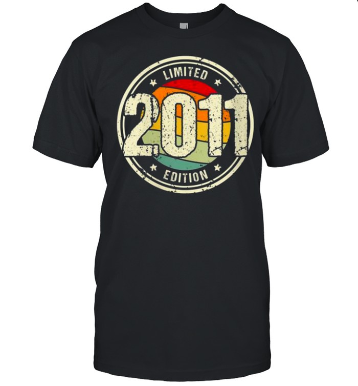 Retro 10 Year Old Vintage 2011 Limited Edition 10th Birthday shirt