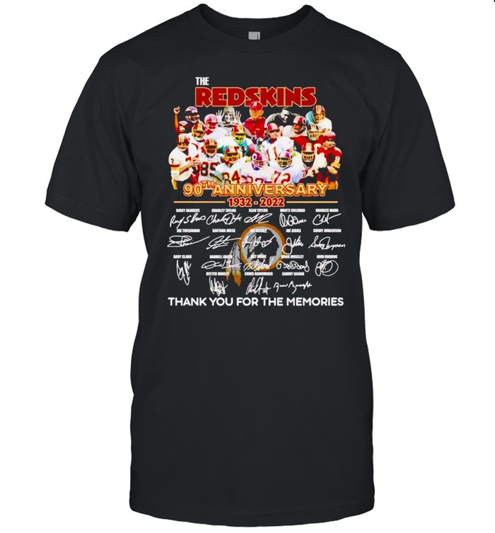 The Redskins 90th Anniversary 1932 2022 thank you for the memories shirt