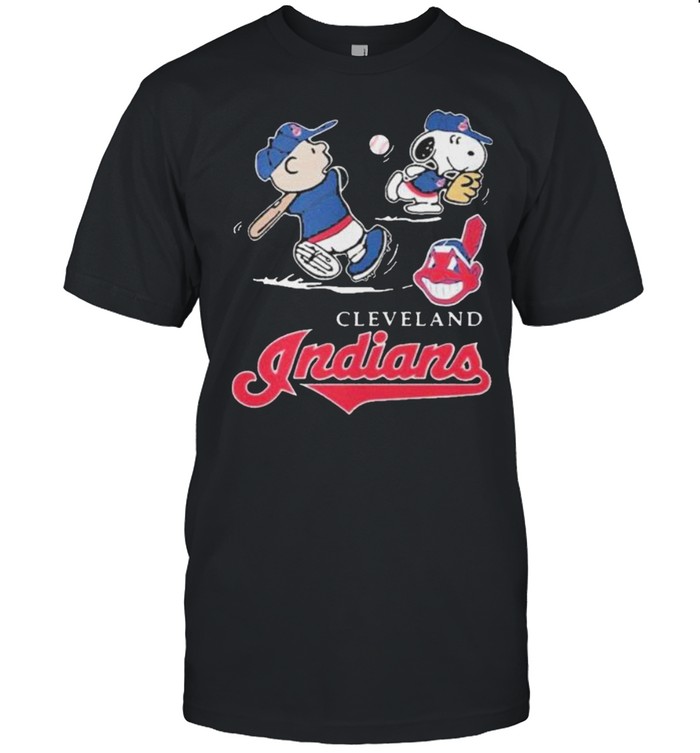 Charlie Brown Snoopy Cleveland Indians T Shirt