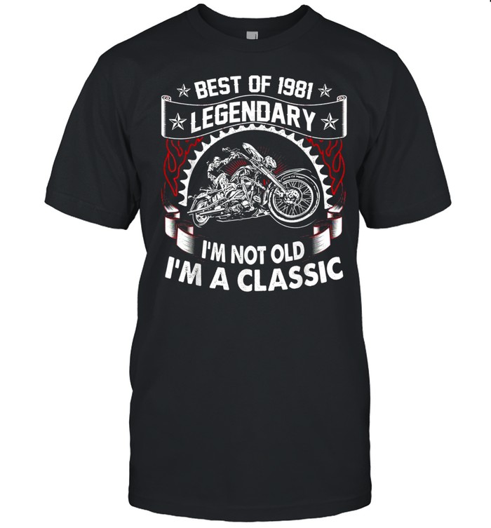 Motorcycle Vintage 1981 40 years old 40th Birthday shirt