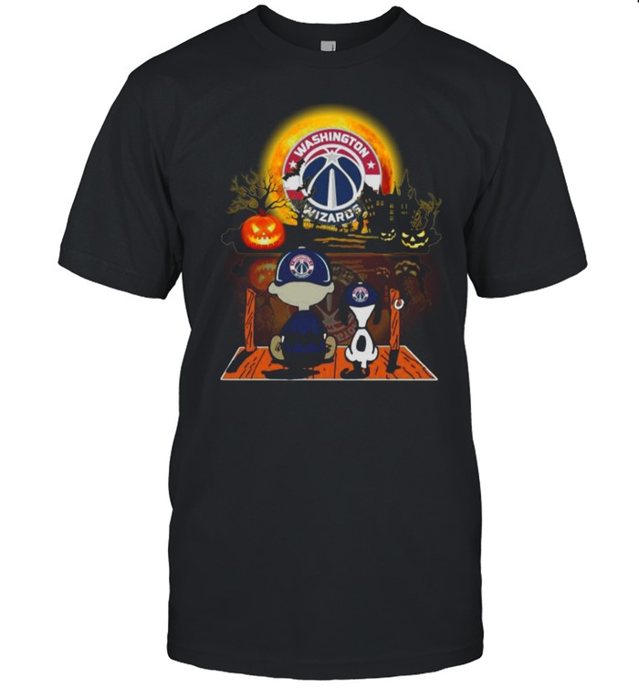 Snoopy and Charlie Brown Pumpkin Washington Wizards Halloween Moon shirt