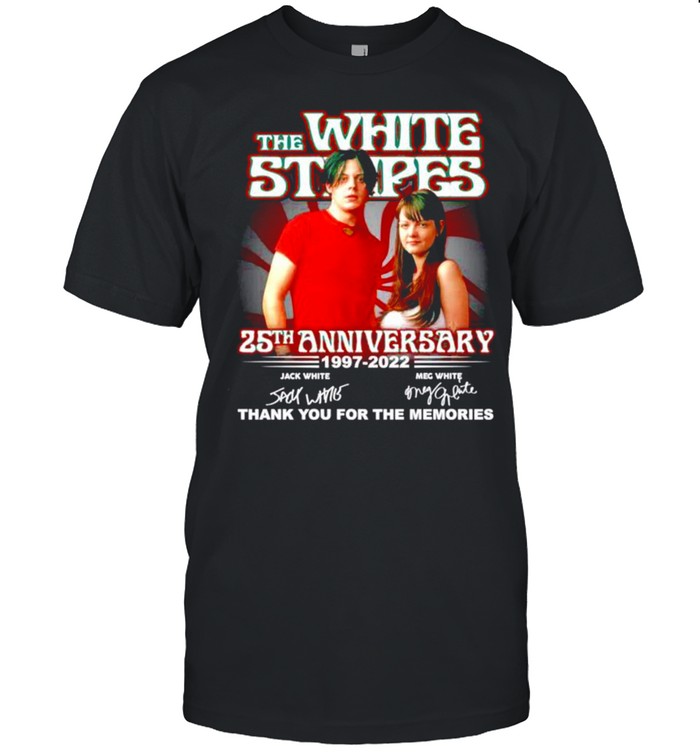 The White Stripes 25th anniversary 1997-2022 signatures shirt