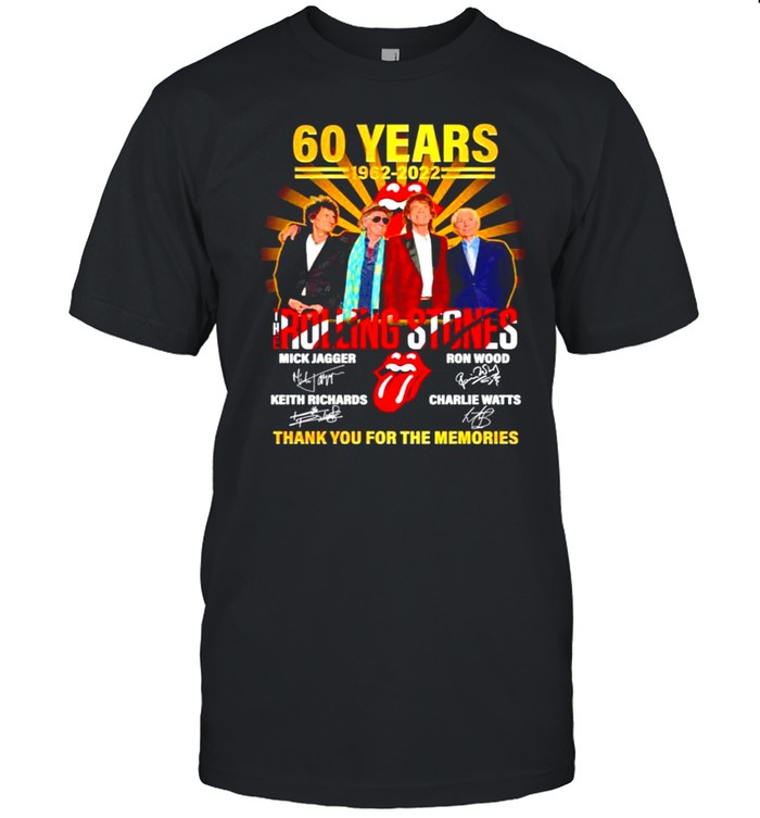 60 years 1962-2022 The Rolling Stones signatures t-shirt