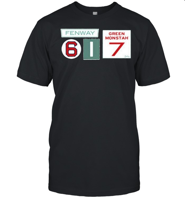 Fenway 617 green monstah shirt