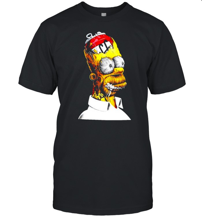 Homer Simpson With Beer 2D Multicolor shirt